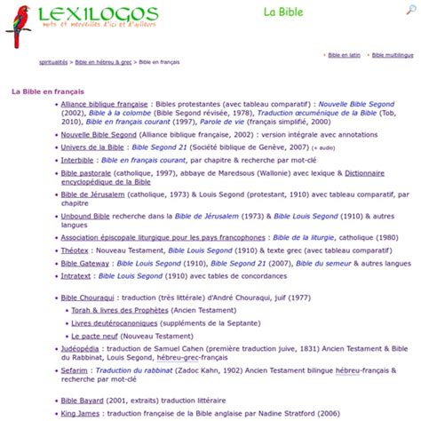 lexilogos|lexilogos bible en ligne.